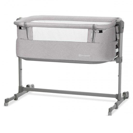 Kinderkraft NEST UP Bedside Crib Light Grey